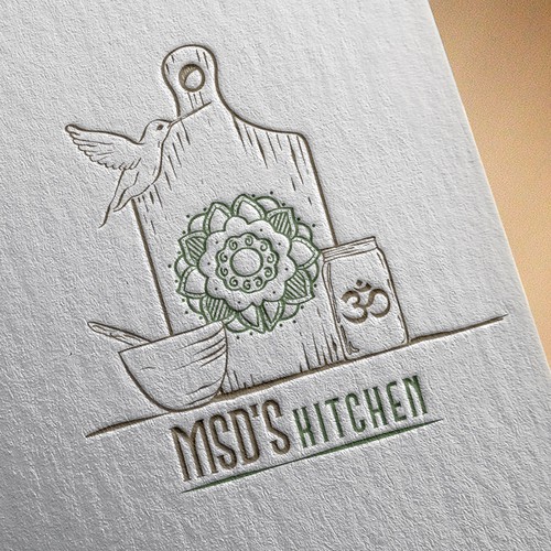 Mandala design with the title 'Logo for msd's kitchen'