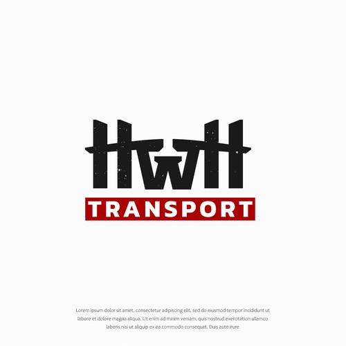 Heavy logo with the title 'dynamic logo for trucking company HWH Transport (HIGH WIDE HEAVY)'