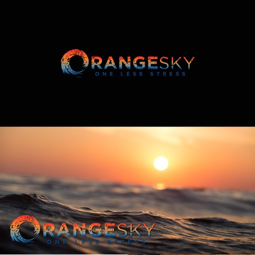 Travel logo with the title 'OrangeSky'