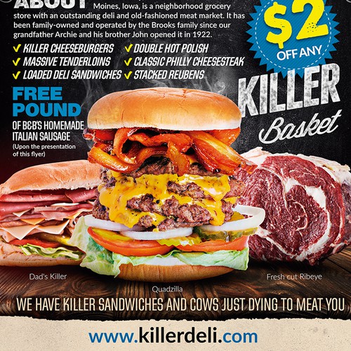 Sandwich design with the title 'B & B Flyer'