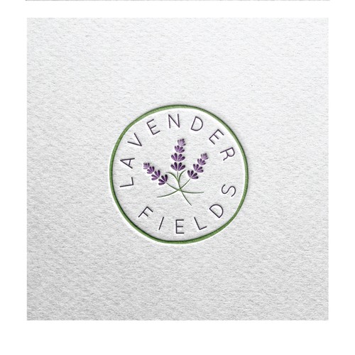 Lavender design with the title 'Fragile & organic logo for a flower shop'
