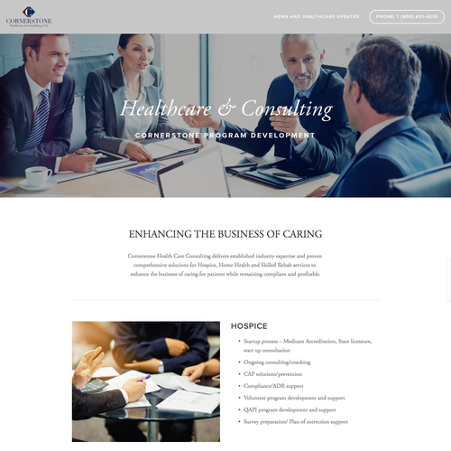 Health website with the title 'Healthcare Website'