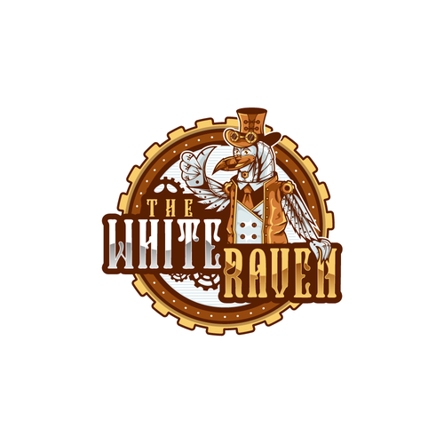 Raven logo with the title 'The White Raven'