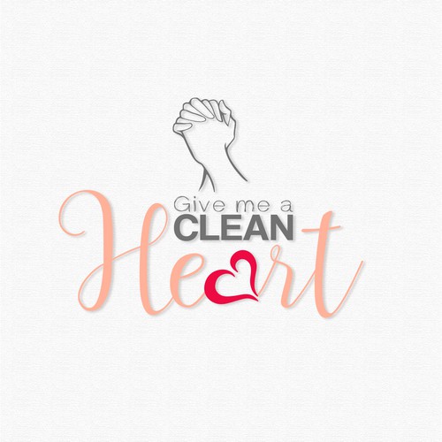 Grey t-shirt with the title 'Entry for Tshirt Design, Give me a Clean Heart'