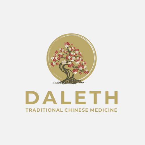 Health and beauty logo with the title 'Logo For DALETH Chinese Medicine'