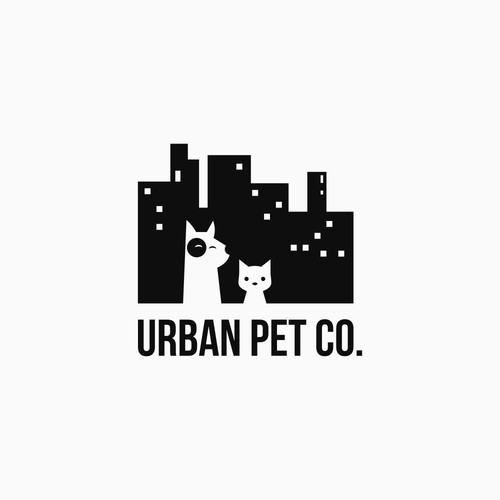 Town logo with the title 'Urban Pets Co. Logo'