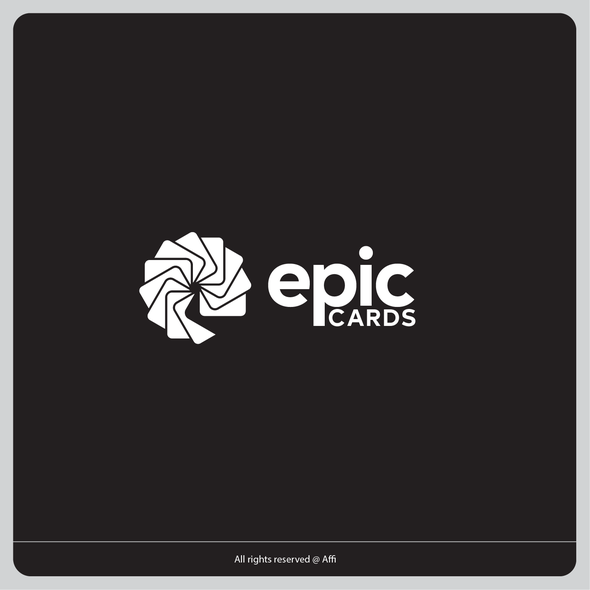 Subtle logo with the title 'Epic Cards Logo'