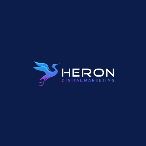 Heron design with the title 'Heron Digital Marketing'