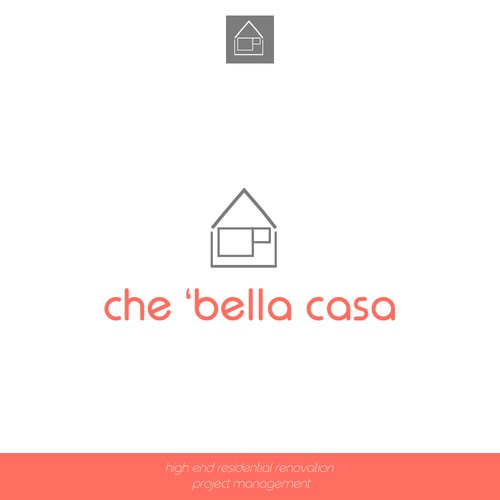 Coral design with the title 'Logo proposal for "Che 'bella casa"'