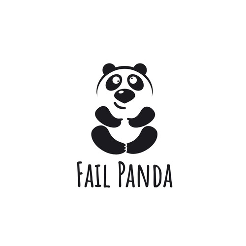 Neon YouTube logo with the title 'Fail Panda для забавного канала на YouTube'