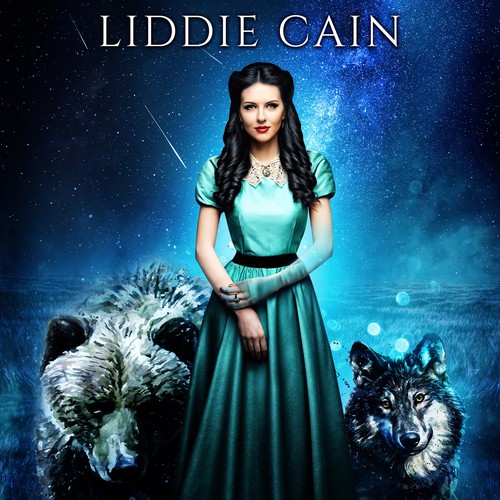 Paranormal romance book cover with the title 'Book cover design - Redemption of a Wrangled Spirit by author Liddie Cain'
