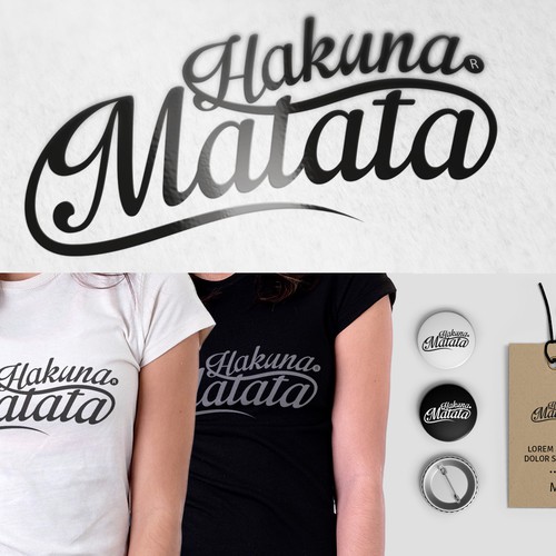 Typographic t-shirt with the title 'Hakuna Matata No. 1'