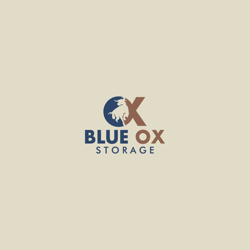 Welcoming logo with the title 'BLUE OX storage'