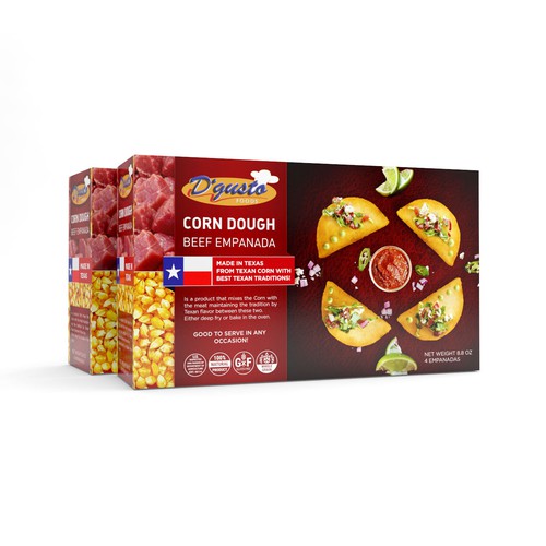 Meat packaging with the title 'Packaging for frozen foods'