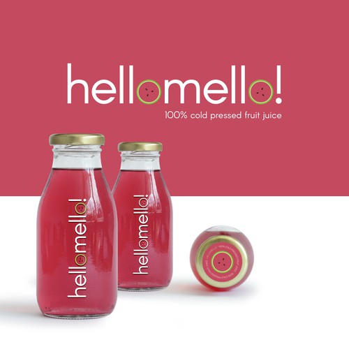 Glass brand with the title 'Another concept for watermelon drink'