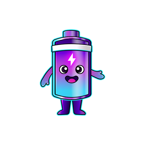 Battery design with the title 'Need a fresh battery-themed companion character'