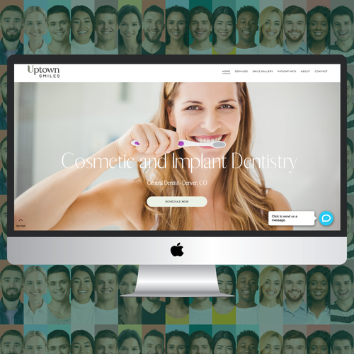 Mint design with the title 'Uptown Smiles'