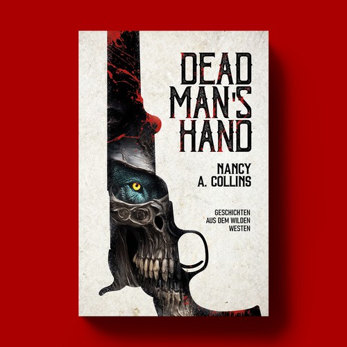 Western book cover with the title 'DEAD MAN'S HAND'