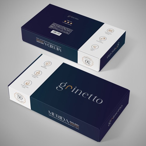 Sophisticated packaging with the title 'Packaging design for ginetto'
