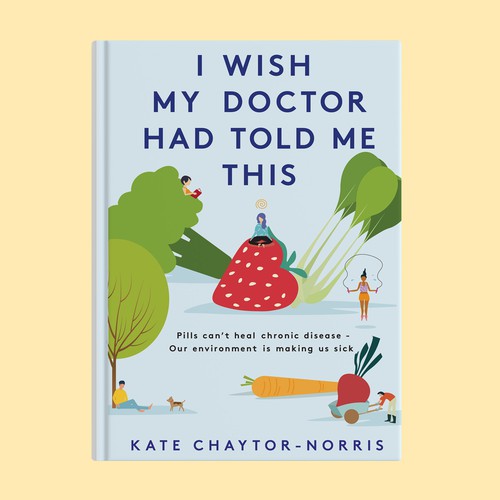 Fitness book cover with the title 'Book cover Illustration'