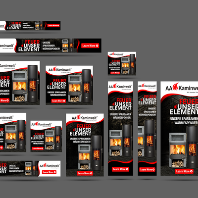 Banner for a german fireplace onlineshop Subtitle