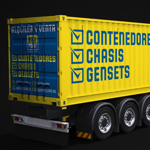 Vehicle graphic design with the title 'The Container'