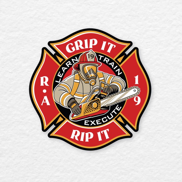 Fire logo with the title 'Grip it'