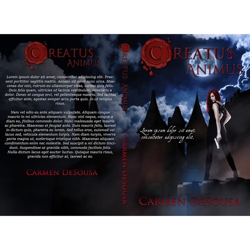 Girl book cover with the title 'project - Creatus Animus'