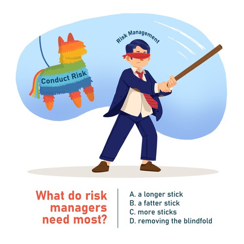 Business illustration with the title 'Pinata risk'