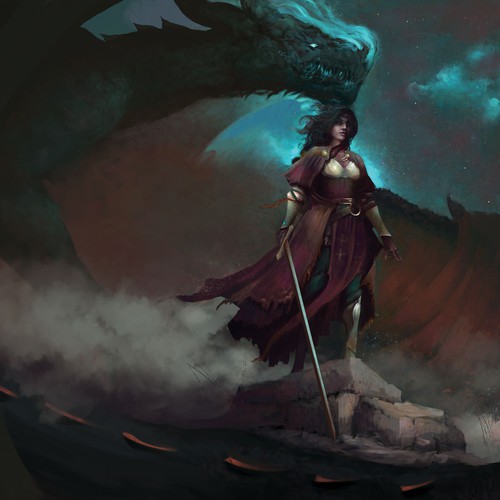 Magic artwork with the title 'Book cover illustration'