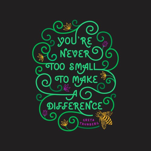 Motivational design with the title 'Make a difference '