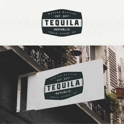 Restaurant design with the title 'TEQUILA REPUBLIC'