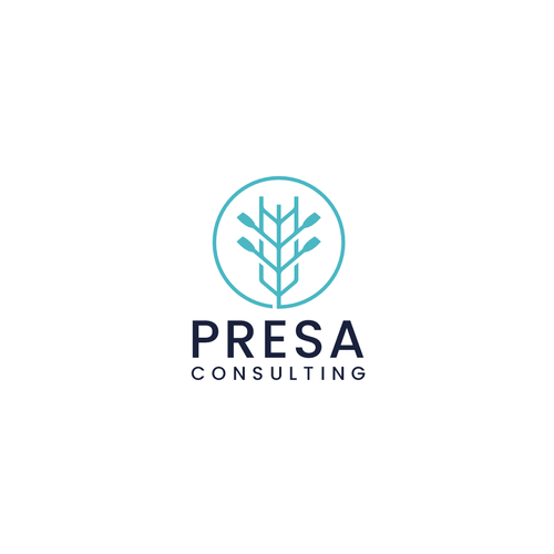 Wheat logo with the title 'presa consulting logo design'