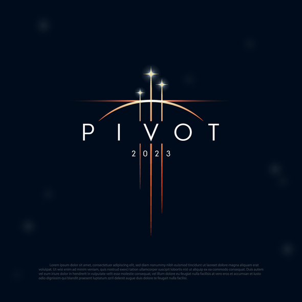 Crescent logo with the title 'Logo concept for Pivot 2023'