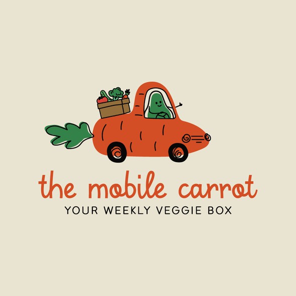 Cartoon games logo with the title 'Local veggie delivery business'