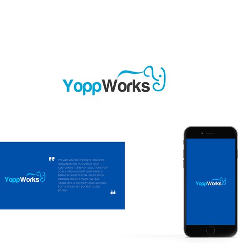 Paper brand with the title 'Bold Logo Concept for YoppWorks'