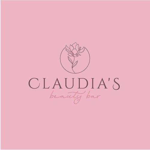 Pink brand with the title 'Logo for Beauty Bar'