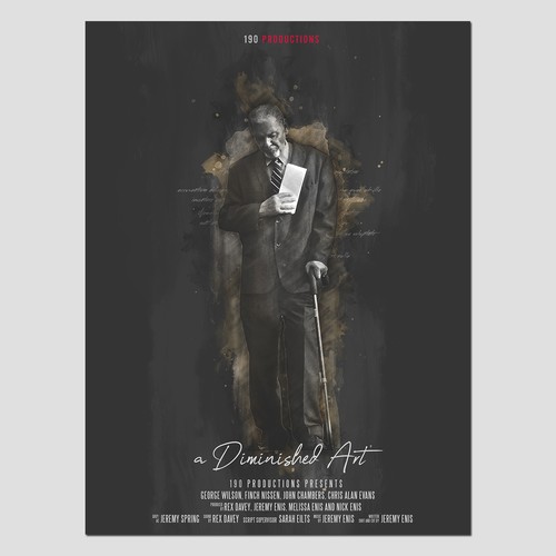 Movie design with the title 'A Diminished Art' Poster Design'