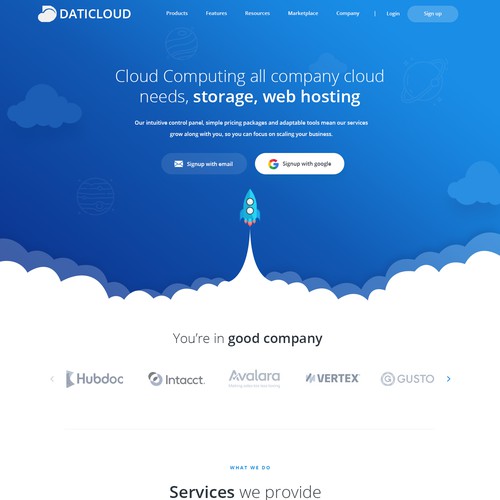 Cloud computing design with the title 'Cloud Computing'