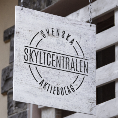 Swedish design with the title 'Skyltcentralen'