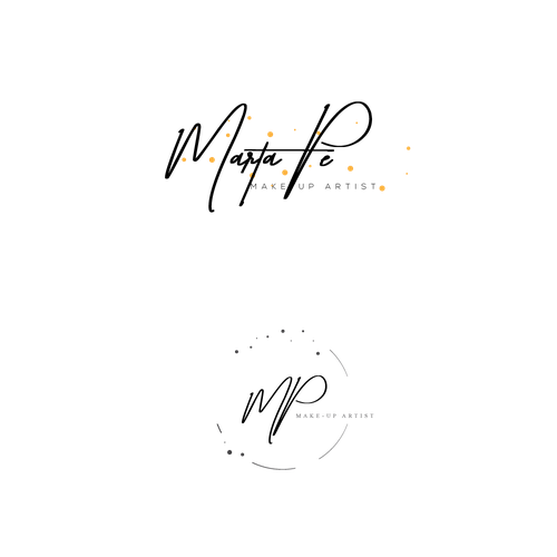 Makeup artist logo with the title 'Marte Pe'