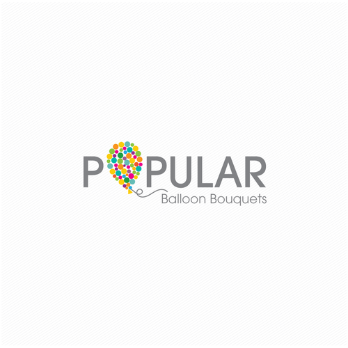 Event planning logo with the title 'Popular Balloon Bouquets'