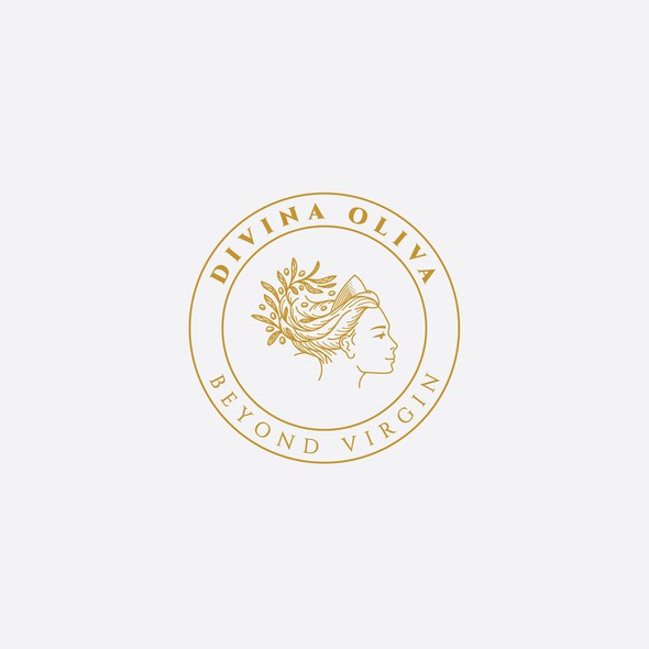 Olive branch design with the title 'Divina Oliva Logo design'