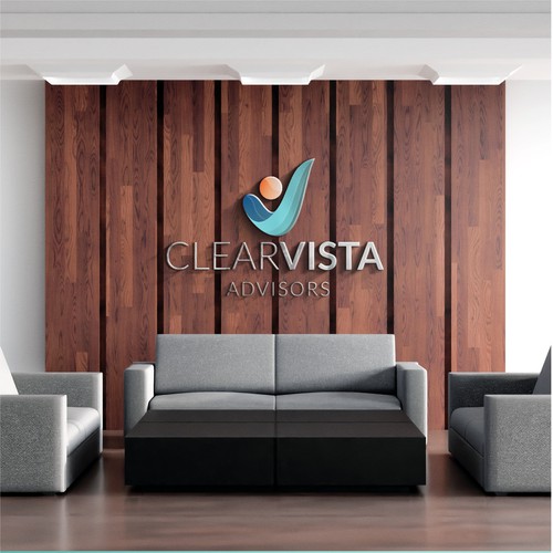 Retirement design with the title 'ClearVista Advisors - Identity Design for Financial Company'