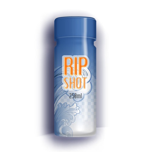 Packaging logo with the title 'Packaging design - Surf drink'