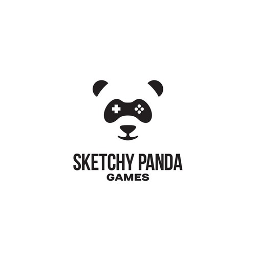 Panda logo with the title 'logo for game developers http://www.sketchypandagames.com/'