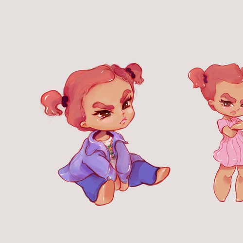 Character artwork with the title 'Sassy baby '