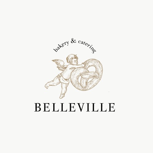 Angel logo with the title 'Logo for *French* bakery'