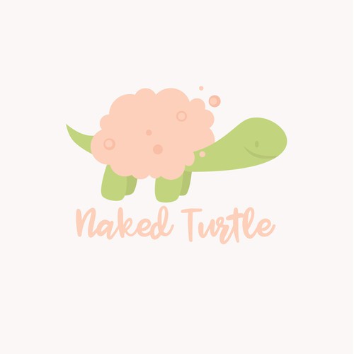 Shampoo logo with the title 'Design a cool logo for a natural body wash, Naked Turtle!'