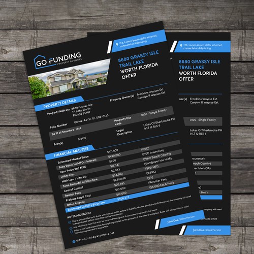 Offer design with the title 'Real Estate Offer Letter'